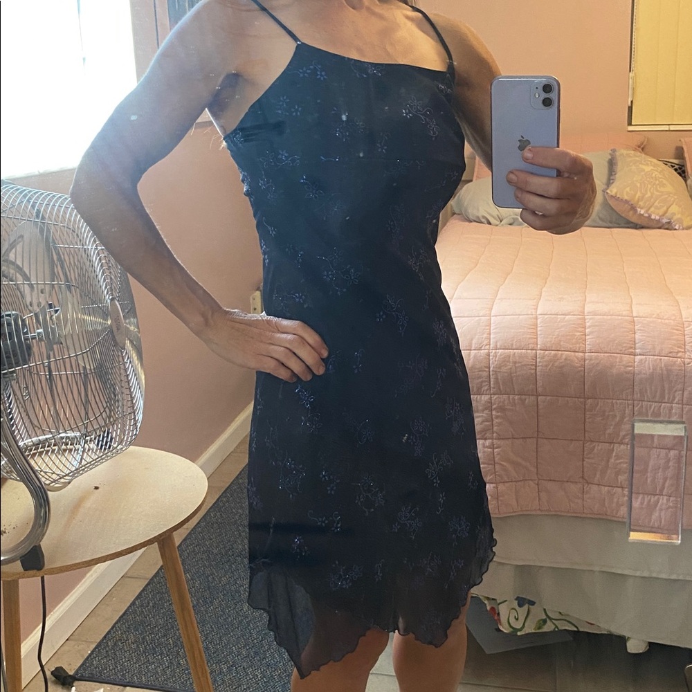 Elegant Blue Sequin Dress
